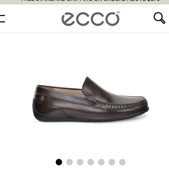 ECCO Mens Moc Leather Shoes NWOT